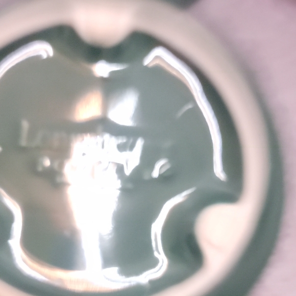 Pair Of Longaberger Green Pottery Crocks With Lids/Coasters - Picture 7 of 9